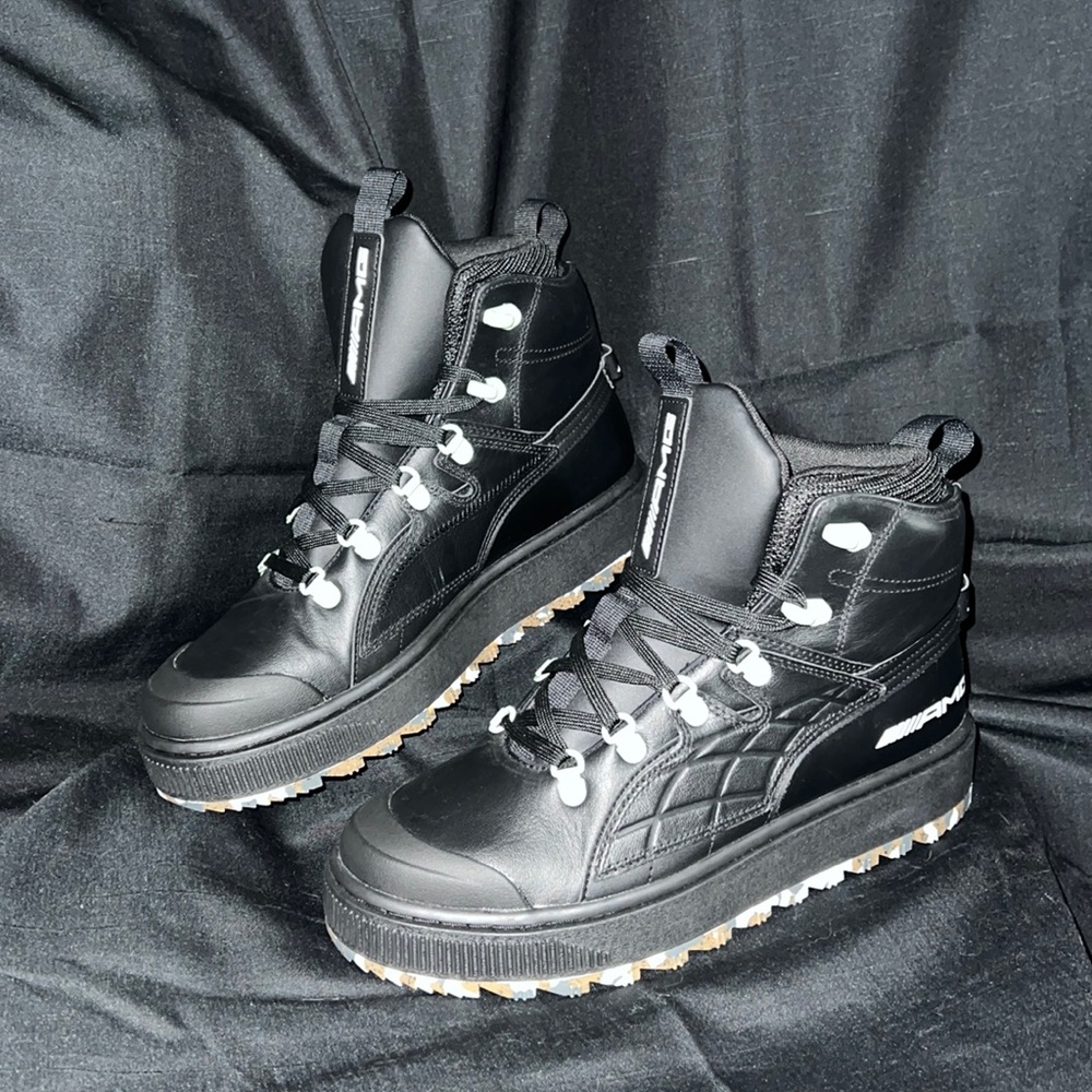 Puma x AMG Motorsport Benz Ren Lace Up Boots Black Men’s 9.5 New without Box